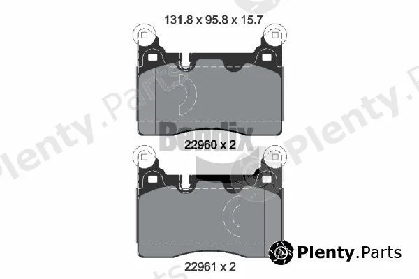 BENDIX Braking BPD2508 — Brake Pad Set, disc brake