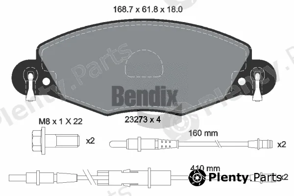 BENDIX Braking BPD1503 — Brake Pad Set, disc brake