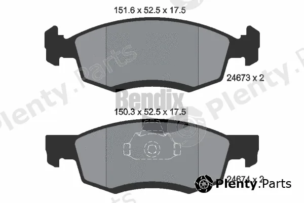 BENDIX Braking BPD1405 — Brake Pad Set, disc brake