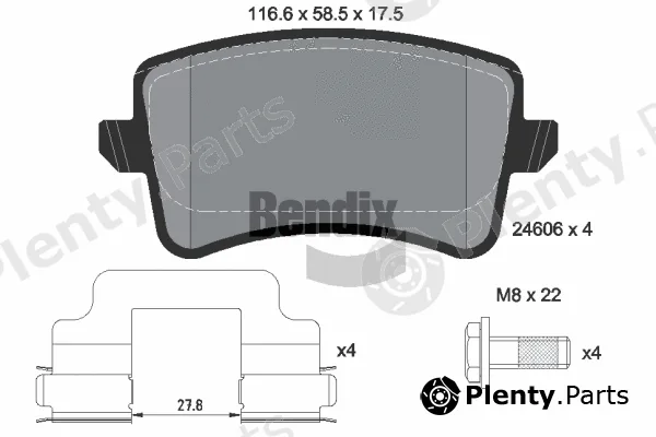 BENDIX Braking BPD1237 — Brake Pad Set, disc brake