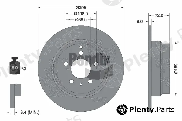 BENDIX Braking BDS1751 — Brake Disc