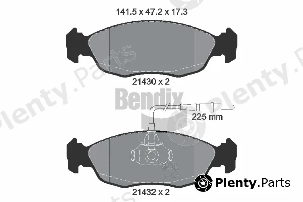 BENDIX Braking BPD1489 — Brake Pad Set, disc brake