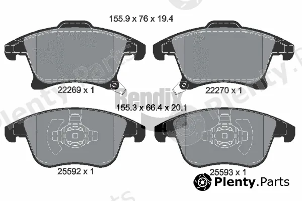 BENDIX Braking BPD1435 — Brake Pad Set, disc brake