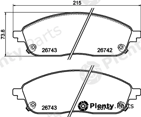 BENDIX Braking BPD2542 — Brake Pad Set, disc brake