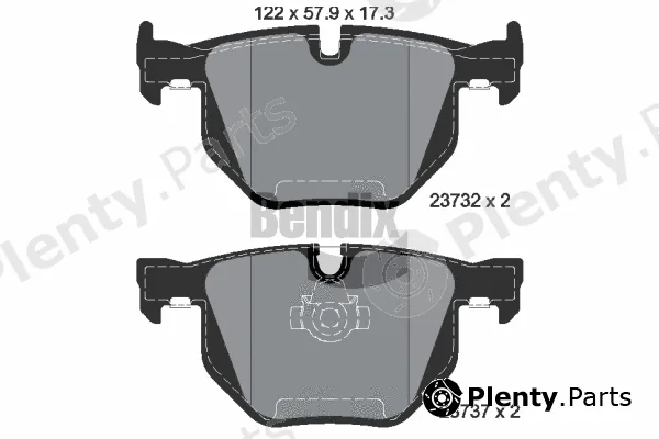 BENDIX Braking BPD1184 — Brake Pad Set, disc brake