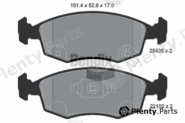 BENDIX Braking BPD1640 — Brake Pad Set, disc brake