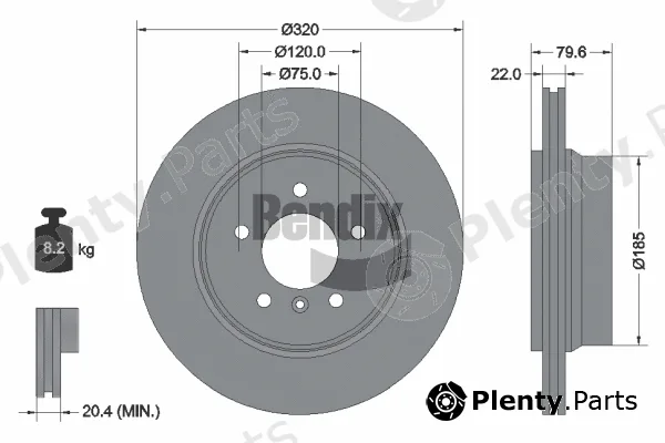 BENDIX Braking BDS1300 — Brake Disc