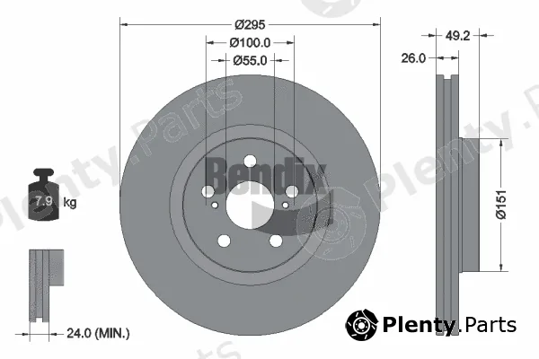 BENDIX Braking BDS1179 — Brake Disc