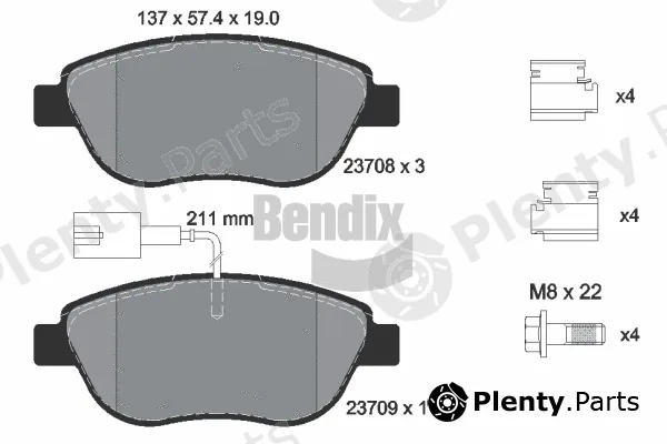 BENDIX Braking BPD1039 — Brake Pad Set, disc brake