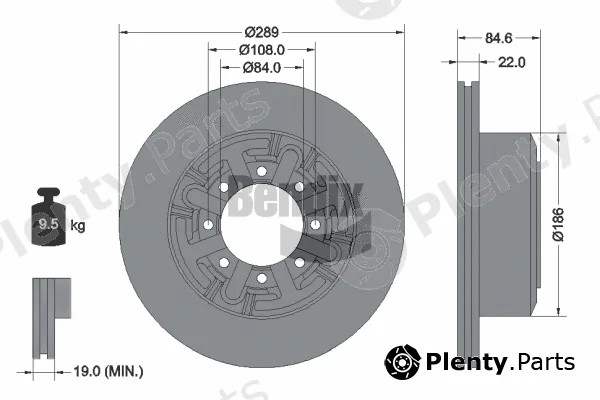 BENDIX Braking BDS1154 — Brake Disc