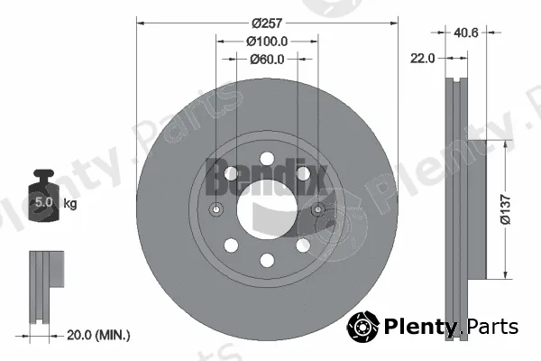BENDIX Braking BDS1005 — Brake Disc