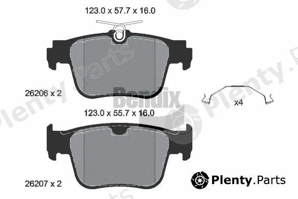 BENDIX Braking BPD1664 — Brake Pad Set, disc brake