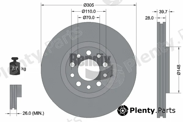 BENDIX Braking BDS1247 — Brake Disc