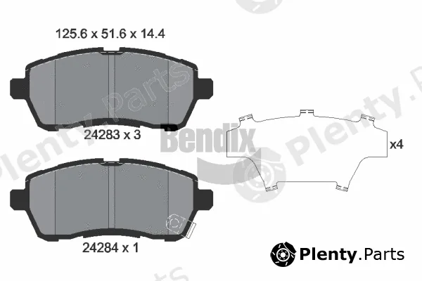 BENDIX Braking BPD1614 — Brake Pad Set, disc brake
