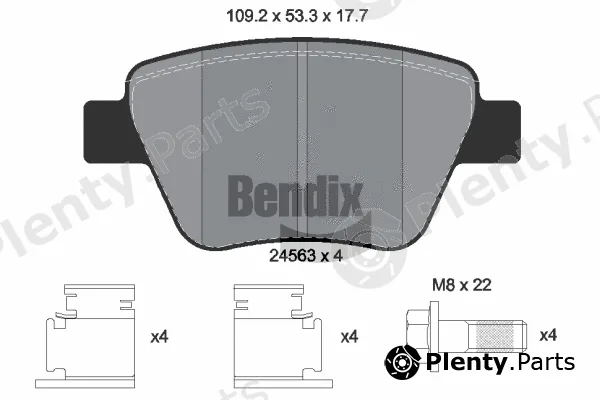 BENDIX Braking BPD1225 — Brake Pad Set, disc brake