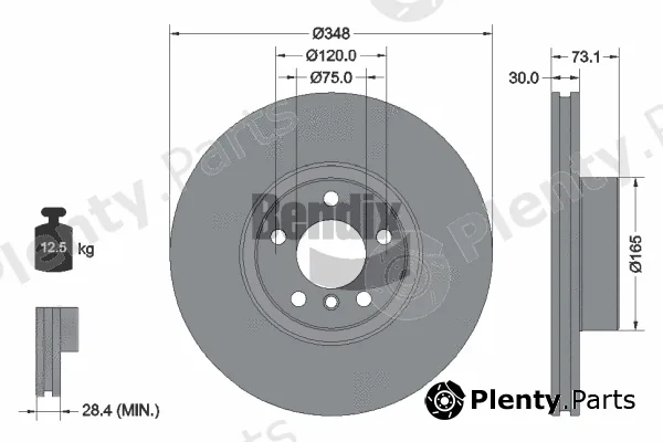 BENDIX Braking BDS2209LHC — Brake Disc