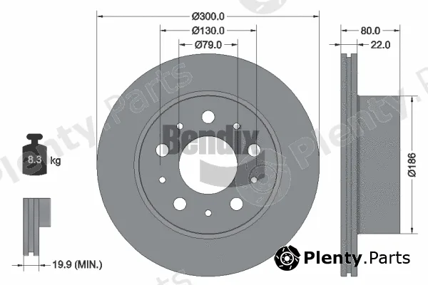 BENDIX Braking BDS1551 — Brake Disc