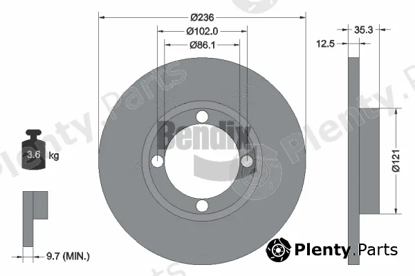 BENDIX Braking BDS1388 — Brake Disc