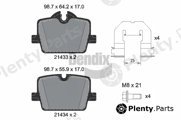 BENDIX Braking BPD1654 — Brake Pad Set, disc brake