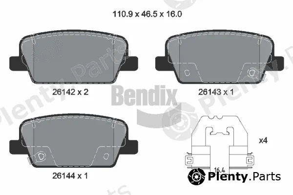 BENDIX Braking BPD2441 — Brake Pad Set, disc brake