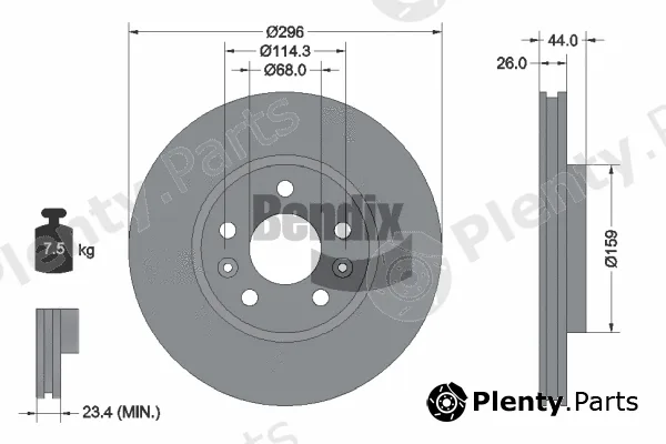 BENDIX Braking BDS1538 — Brake Disc