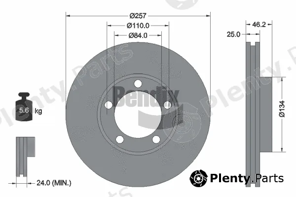 BENDIX Braking BDS2139 — Brake Disc