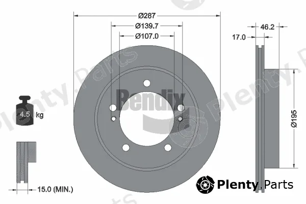 BENDIX Braking BDS1998 — Brake Disc