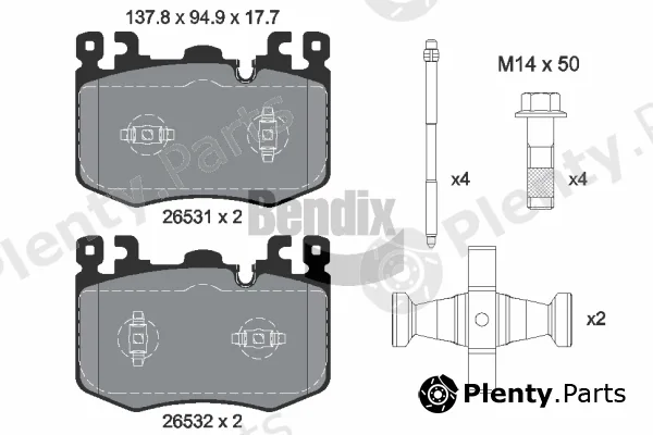 BENDIX Braking BPD2415 — Brake Pad Set, disc brake