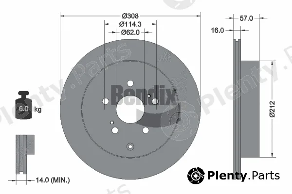 BENDIX Braking BDS1770 — Brake Disc