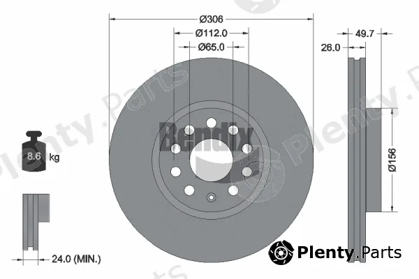 BENDIX Braking BDS2277HC — Brake Disc
