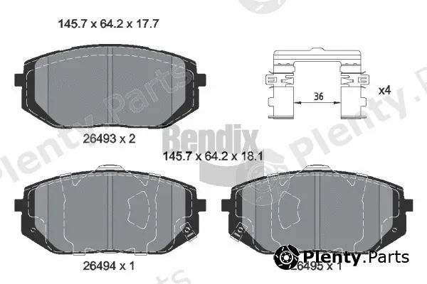 BENDIX Braking BPD2378 — Brake Pad Set, disc brake