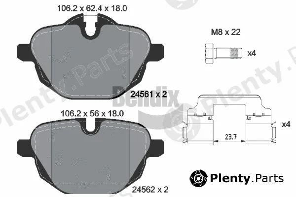 BENDIX Braking BPD1069 — Brake Pad Set, disc brake