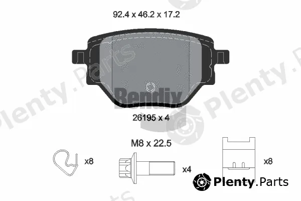 BENDIX Braking BPD2466 — Brake Pad Set, disc brake