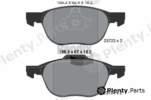 BENDIX Braking BPD1004 — Brake Pad Set, disc brake