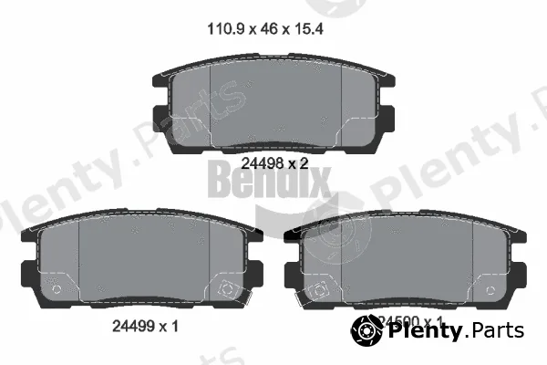 BENDIX Braking BPD1241 — Brake Pad Set, disc brake