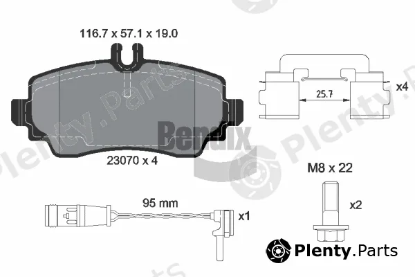 BENDIX Braking BPD1581 — Brake Pad Set, disc brake