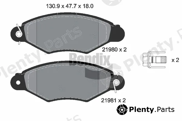BENDIX Braking BPD1402 — Brake Pad Set, disc brake