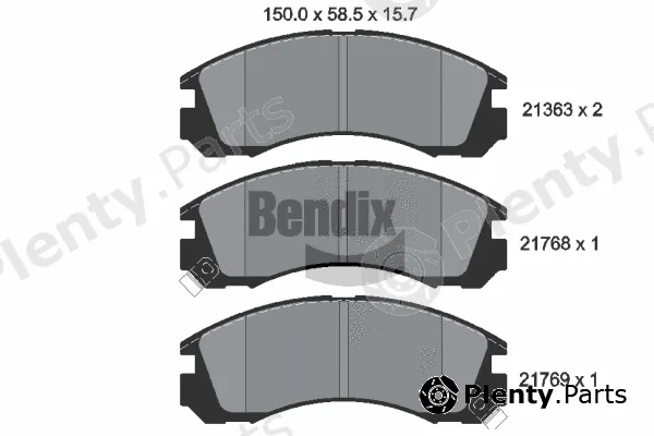 BENDIX Braking BPD1195 — Brake Pad Set, disc brake