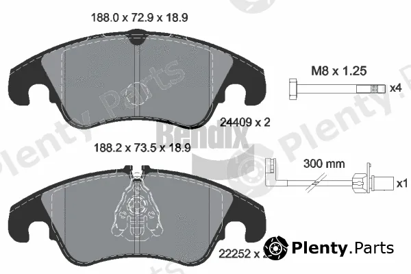 BENDIX Braking BPD1201 — Brake Pad Set, disc brake