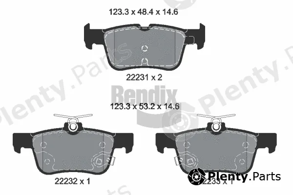 BENDIX Braking BPD1628 — Brake Pad Set, disc brake