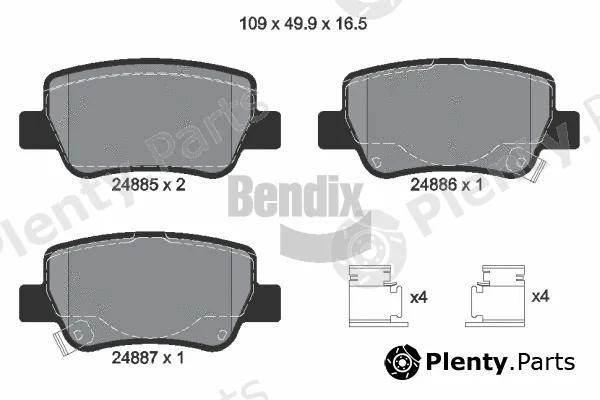BENDIX Braking BPD1341 — Brake Pad Set, disc brake