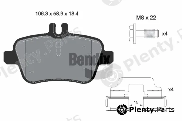 BENDIX Braking BPD1084 — Brake Pad Set, disc brake