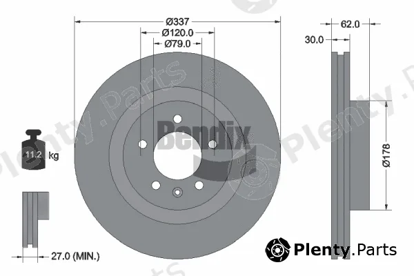 BENDIX Braking BDS2244 — Brake Disc