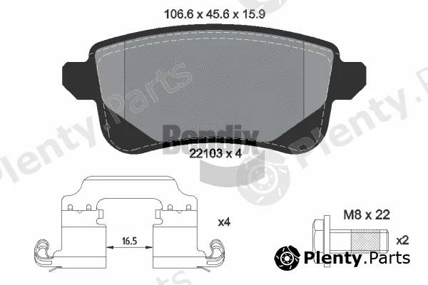 BENDIX Braking BPD1123 — Brake Pad Set, disc brake