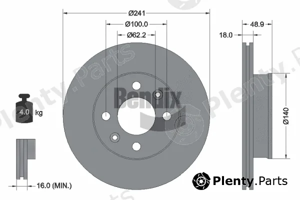BENDIX Braking BDS1169 — Brake Disc