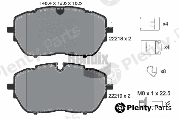 BENDIX Braking BPD1542 — Brake Pad Set, disc brake