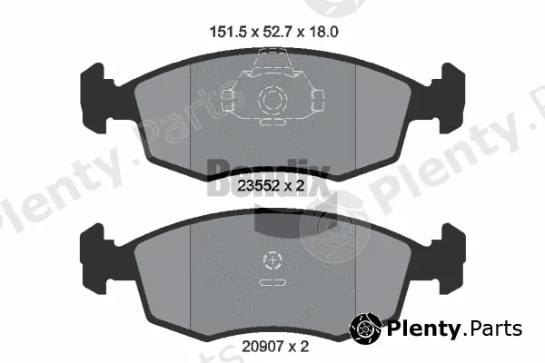 BENDIX Braking BPD1434 — Brake Pad Set, disc brake