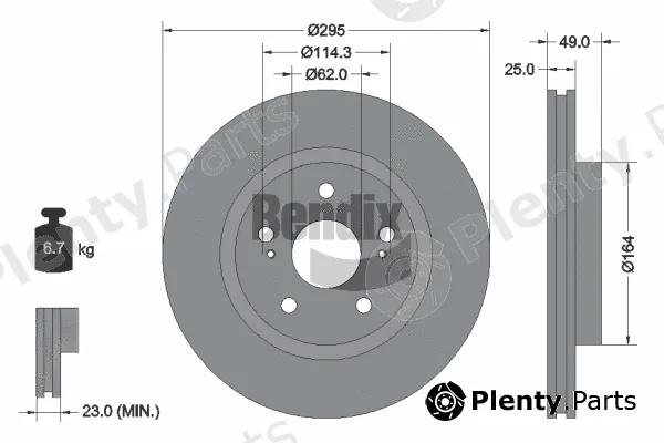 BENDIX Braking BDS1372 — Brake Disc