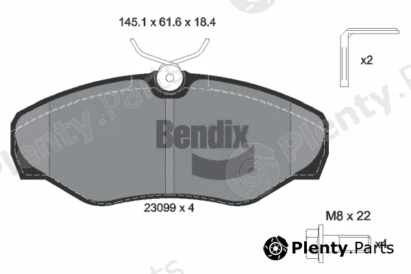 BENDIX Braking BPD1042 — Brake Pad Set, disc brake