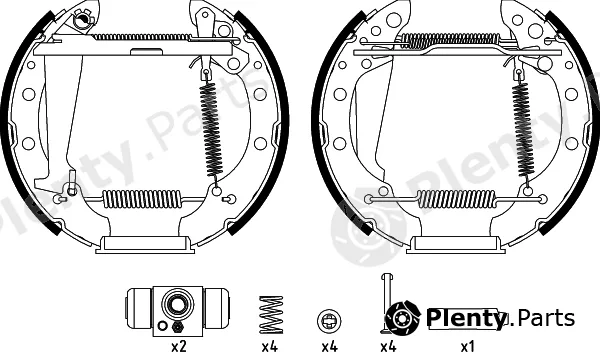 BENDIX Braking BXK7057 — Brake Shoe Set Shoe Kit Pro